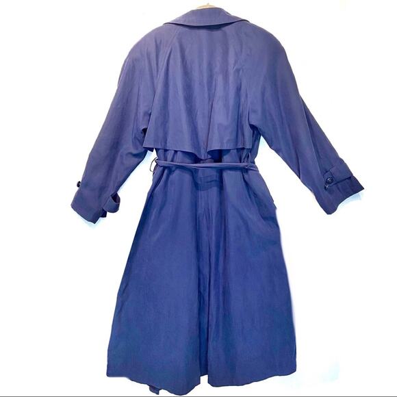 Gallery Trench Coat Vintage Women's Size 10 Microfiber Removable Liner Belted - Picture 2 of 16